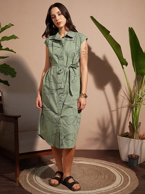 Women's Cotton Midi Dress